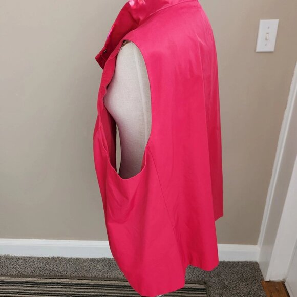 Eileen Fisher Vest Jacket Sleeveless Womens 3X Preppy Fuchsia pink - Picture 4 of 7